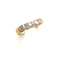 14k Two Tone Gold Diamond Sexy Toe Ring Jewelry for Women