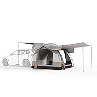 SUV Tent PU 2000mm Waterproof Rain Fly Car Tent for Camping Outdoor Travel Up to 6-8 Person Spacious Room 8.2 ft * 8.2 ft x 6.5 ft, Dusky