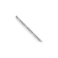 Platinum 2.5mm Figaro Chain Necklace 20 Inch Jewelry for Women