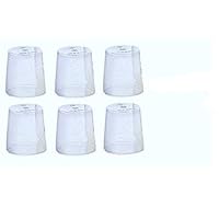 (6) Medela Clear Travel Caps/Bottle Cap/Nipple Cap/Collar Cap - Genuine for Use with Collar Ring - Medela Bottles