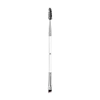 Ilu 501 Double Sided Brow Lash Makeup Brush for Eyelashes and Eyebrows for Perfect Eyebrows Makeup, Perfectly Shaped Taklon Fibers with Spoolie