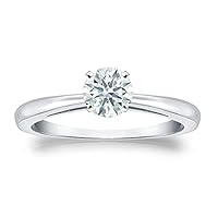 0.50 ct. tw Round Natural Diamond Solitaire Ring In 14k Gold ,4-Prong (H-I, SI1-SI2)
