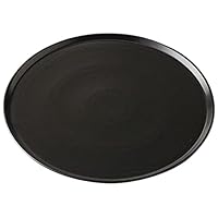 Set of 10 Black Pizza Plates (Large) 12.5 x 0.7 inches (31.8 x 1.8 cm), 3.9 oz (1,040 g), Baking Oven Wear, Hotel, Restaurant, Western Tableware, Restaurant, Commercial Use