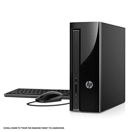 HP Slim 270 High Performance Desktop Tower, Intel Celeron G3930 Processor, 4GB DDR4 Memory, 500GB 7200RPM Hard Drive, DVD, WiFi, Bluetooth, Keyboar...