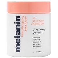 M & H Melanin Haircare Twist Elongating Style Cream with Shea Butter and Natural Oils 16 Oz Long Lasting Definition. Hydrate and Seal Moisture. Detangle and Reduce Knots,Nutrient Rich Formula(1 Pack)