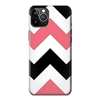 R1849 Pink Black Chevron Zigzag Case Cover for iPhone 12, iPhone 12 Pro