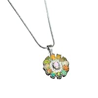 925 Sterling Silver Natural Ethiopian Fire Oval Opal Wedding Pendant With Chain Jewelry