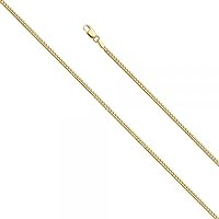 14K Gold 2.2mm Solid Miami Cuban 060 - Length: 16
