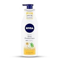 NIV.EA Aloe Protection Body Lotion 400 ml | SPF 15 | Aloe Vera Extracts | Dep Moisture Serum | Men and Women | All Skin Type (Pack of 2)