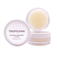 Tropicana Natural Coconut Lip Balm (Non Paraben), NON PRESERVATIVE Formula, Size 10 G. (COCONUT DELIGHT)