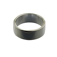 British Jewellery Workshops Platinum 8mm plain flat Wedding Ring Sizes Q-Z