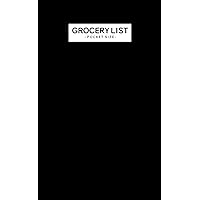 Pocket Grocery List: Small Size for Purse 11 Essential Supermarket Categories Plus Space to Write in Your Own Planning and Creating a Shopping List Black Cover