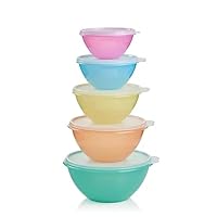 New Tupperware Wonderlier Mixing Bowl set of 5 with lids