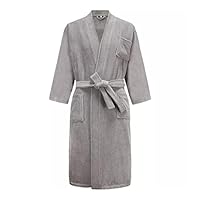 Cotton Sweat Towel Bath Robes Men Plus Size Winter Kimono Warm Bathrobe Mens Terry Sleepwear Women Dressing Gown
