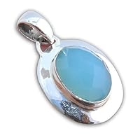 blue onyx jewelry 925 sterling silver pendant hot selling items blue onyx stone lovely gift Women Christmas Gift