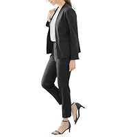 Nissen Women's Suit, No Color Jacket, 3-Piece Set, Suit (Jacket + Blouse + Tapered Pants)