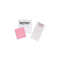 Dollhouse Note Pads Memo, to Do, Modern Study Office Desk Accessory Set