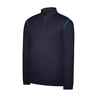 Adidas contrast textured 1/2 zip p/o qtz/aqu 2x