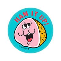 Ham It Up!/Ham Scent Retro Stinky Stickers by Trend; 24 Seals/Pack - Authentic 1980s Designs!
