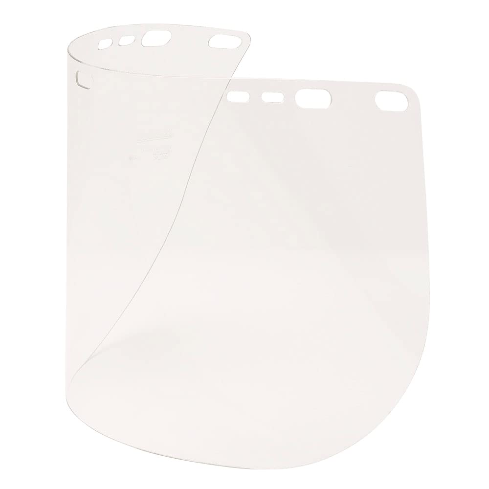 Jackson Safety Face Shield Window for Headgear, 8” x 15.5” x 0.04”, Polycarbonate, Unbound, Clear Tint (Case of 36), 30706