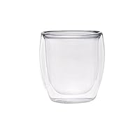 PacknWood Double Wall Short Mini Glass Cup, 2.4 oz. Capacity (Case of 48)