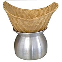 Set of Sticky Rice Steamer Pot and Basket Cook Kitchen Cookware Tool