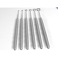 SURGICAL ONLINE Fox Dermal Ear Curettes with Loops Surgical Ear Instruments 5.5