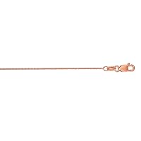14ct Rose Gold Cable Chain 0.7mm With Lobster Clasp Necklace Jewelry for Women - Length Options: 41 46 51