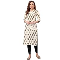 Jessica-Stuff Women Floral Print, Printed Crepe Straight Kurta (424)