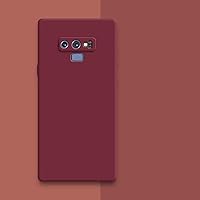 Square Liquid Silicone Mobile Phone Cover for Samsung Galaxy Note 9 10 20 Plus Ultra Note9 Note10 360 Protective Shockproof Case,Wine Red,for Samsung Note 10 Plus