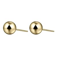 Sterling Silver Earrings Plated Stud Earrings Tiny Ball Earrings for Women Handmade Jewelry for Girls & Men