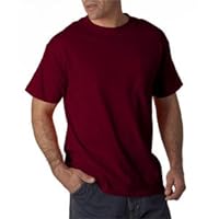 Adult Cotton Tee Shirt with Pocket, Color: Maroon, Size: Large