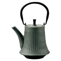 Nanbu cast Iron teapot - Bamboo - 400 ml/cc - 3 Color [Standard Ship by EMS (Expedited) with Tracking Number & Insurance] (Green)