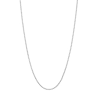 JewelryWeb 14ct Bead Chain Necklace Lock in White Gold Yellow Gold Choice of Lengths 41 46 51 and 1mm