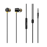 Earphone for Micromax A89 Ninja Max Max Universal Earphones Headset Music with 3.5mm Jack Hi-Fi Gaming Sound Music Wired Noise Cancelling Dynamic - R-20, LO2, Black