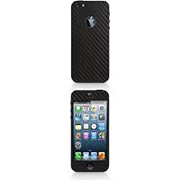 Case for iPhone 5s (Case by BoxWave) - Carbon Fiber Skin, Hard Shell Bumper with Carbon Back Plate for iPhone 5s, Apple iPhone 5s, SE, 5 - Jet Black