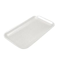 17SW, 17S White Foam Meat Trays, Disposable Standard Supermarket Meat Poultry Frozen Food Trays, 1000-Piece Bundle