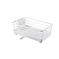 Dish Rack Drainboard Set,Large Capacity Dish Drying Rack with Drain Board Utensil Holder Sturdy Rust-Resistant Drain Rack Stainless Steel
