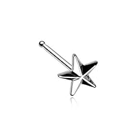 WildKlass Jewelry Nautical Star Icon Nose Stud Ring 316L Surgical Steel