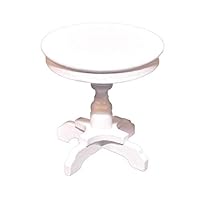 Melody Jane Dollhouse Round White Side Table Shabby Chic 1:12 Living Room Furniture