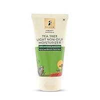 Australian Tea Tree oil free moisturizer for face for oily & acne prone skin with Hyaluronic acid & CICA |Tea tree light non-oily moisturizer for face |Face moisturizer for women & men | 80 gm