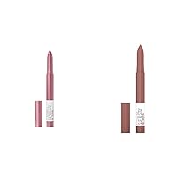 Super Stay Ink Crayon Lipstick Makeup Bundle - Seek Adventure Warm Pink and Trust Your Gut Mauve Nude Pink, 1 Count Each