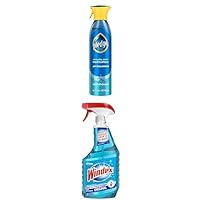 Multi Surface Cleaner Spray, Rainshower Scent + Windex Glass Cleaner - Includes 1 9.7 oz bottle of Pledge Multi Surface Cleaner + 1 23 oz bottle of Windex Glass Cleaner
