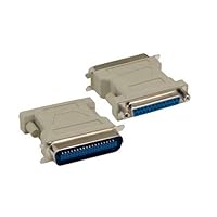 KENTEK DB25 25 Pin Female to CN36 36 Pin Male, Male to Female M/F Molded Centronics Parallel Printer Adapter Changer Coupler RS-232 SCSI