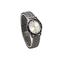 UNISEX GUNMETAL STAINLESS STEEL ROUND SILVER DIAL RETRO DRESS WATCH