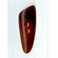 Buttons, Triangle Horn; amber 2 1/4 in