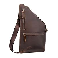 BBD Men's Leather PU Sling bag Chest bag One shoulder bag Crossbody Bag Backpack for men
