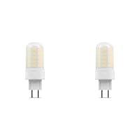Feit Electric 50-Watt Equivalent, T4 LED Light Bulb, GY6.35 Bi-Pin Base, Dimmable, 3000k Bright White, for Chandeliers and Décor Light Fixtures, BP50JCD/830/LED (Pack of 2)