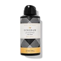 Bath & Body Gingham Legend for Men deodorizing Body Spray, 3.7 Ounce (Packaging Style May Vary)