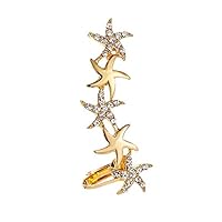 Ear Clip Earing Jewelry Butterfly Ear Climber Crystal Earrings For Women Punk Boho Jewelry Boho Ear Cuff (41-star gold)